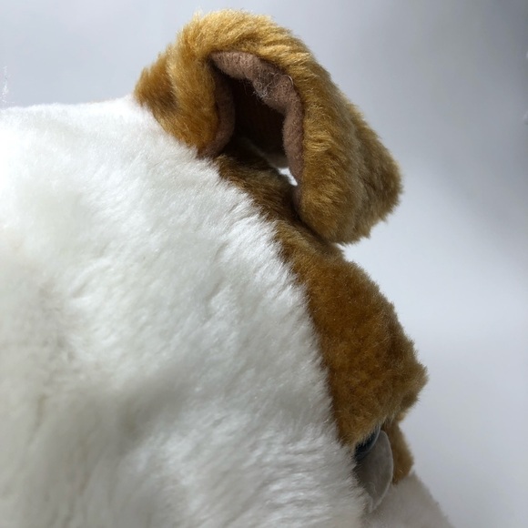 VINTAGE Kellytoy Tan White Bulldog Plush Stuffed Dog Animal Plushie Kids Stuffie - Picture 7 of 14